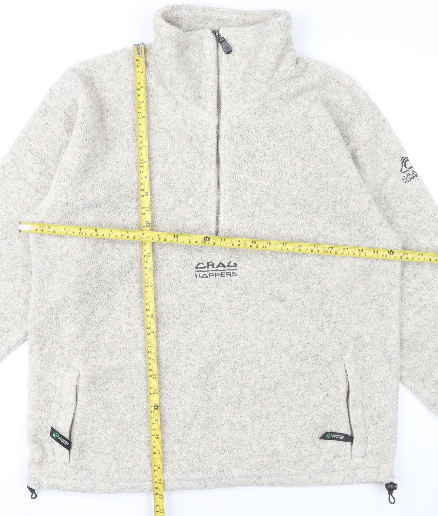 Craghoppers Men’s Beige Fleece Sweatshirt M 1/2 Zip Pullover Outdoor