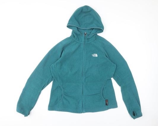The North Face Womens Green M Fleece Full Zip Hooded Jacket