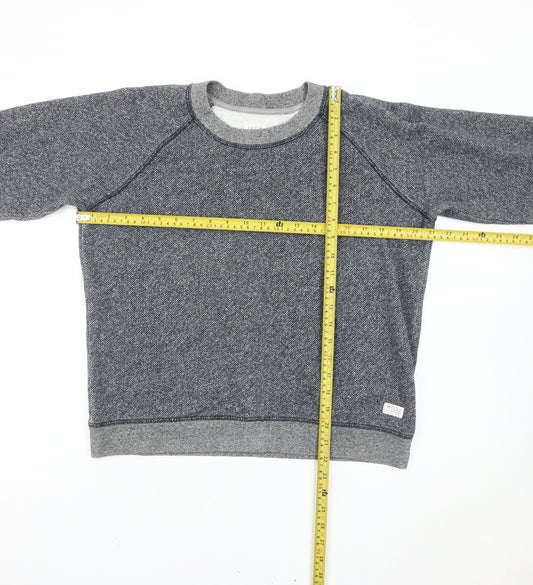Jack Wills Womens Grey Sweatshirt UK 14 Cotton Blend Crew Neck