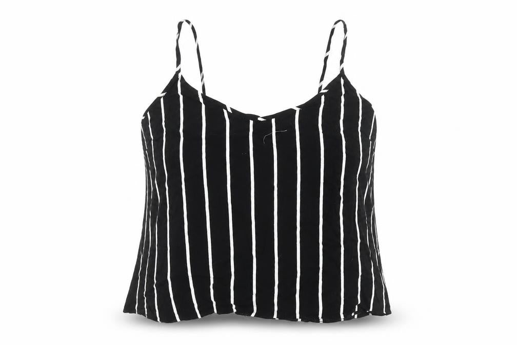 ASOS Women’s Black Striped Viscose Camisole Tank UK 12