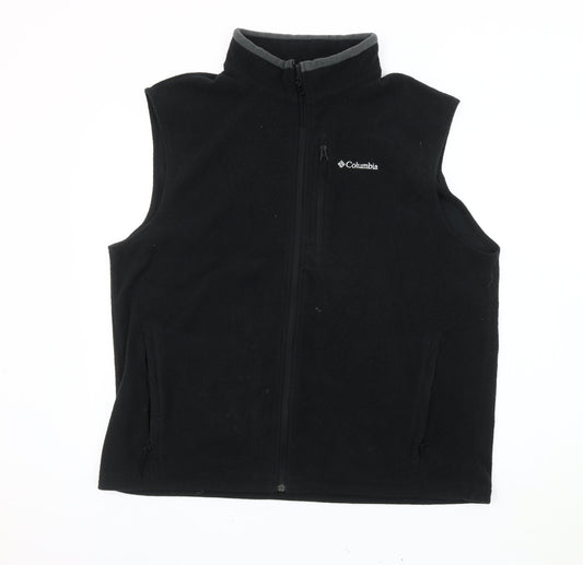 Columbia Men’s Black XL Fleece Bodywarmer Waistcoat Outdoor Hiking