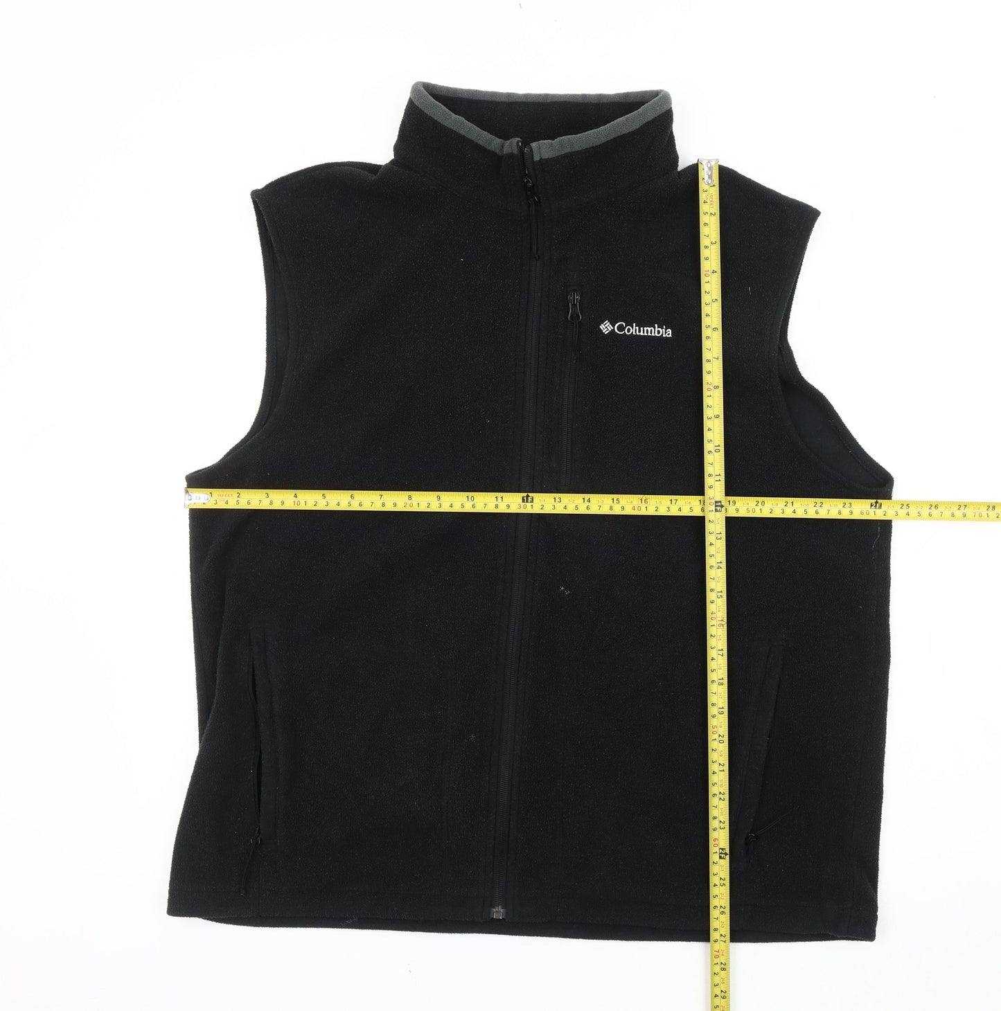 Columbia Men’s Black XL Fleece Bodywarmer Waistcoat Outdoor Hiking