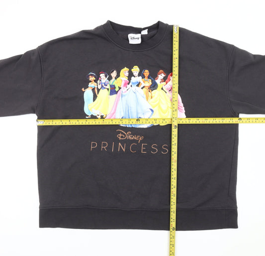 Disney Women’s Black L Pullover Sweatshirt Princess Graphic