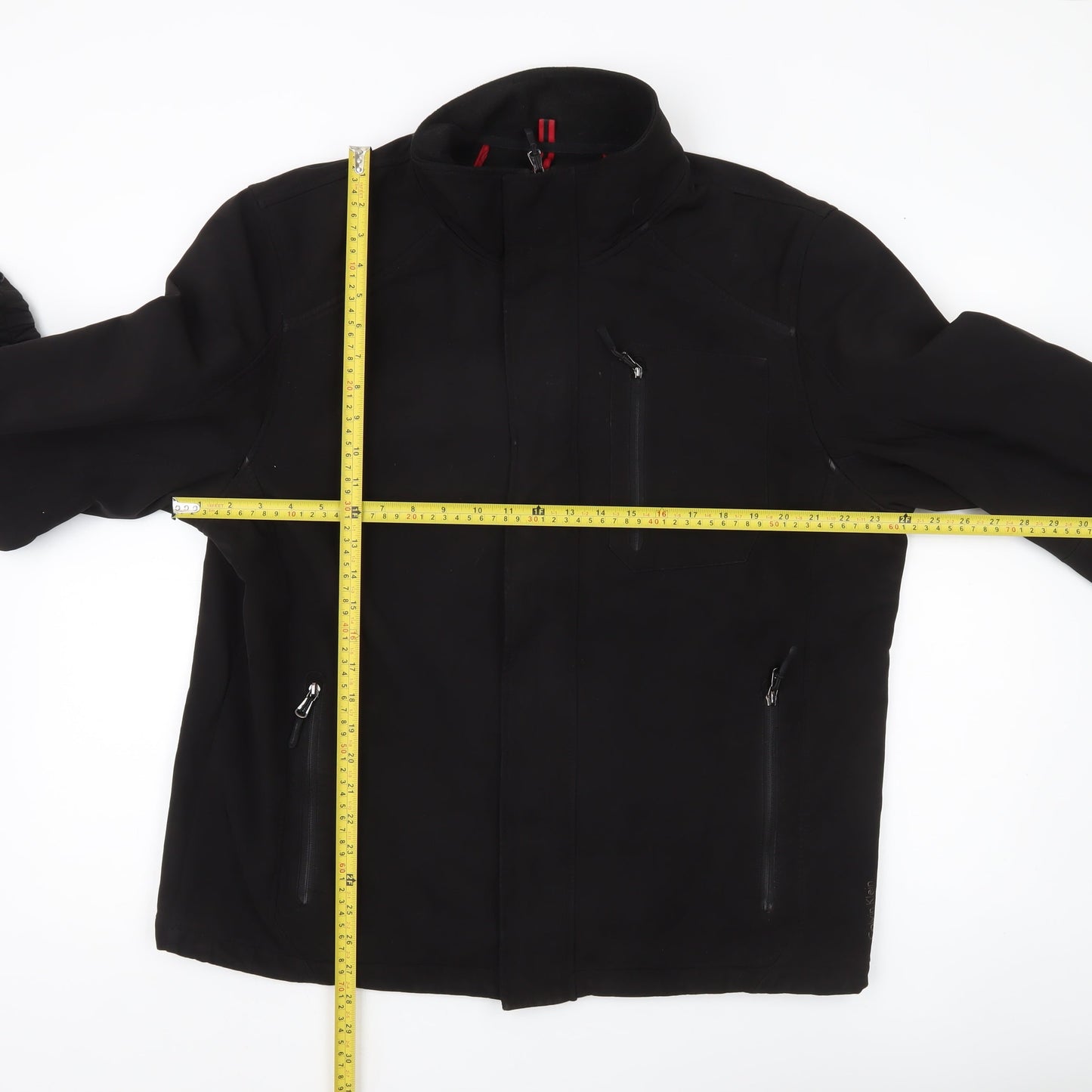 Calvin Klein Men's Black L Soft Shell Mid-Length Jacket