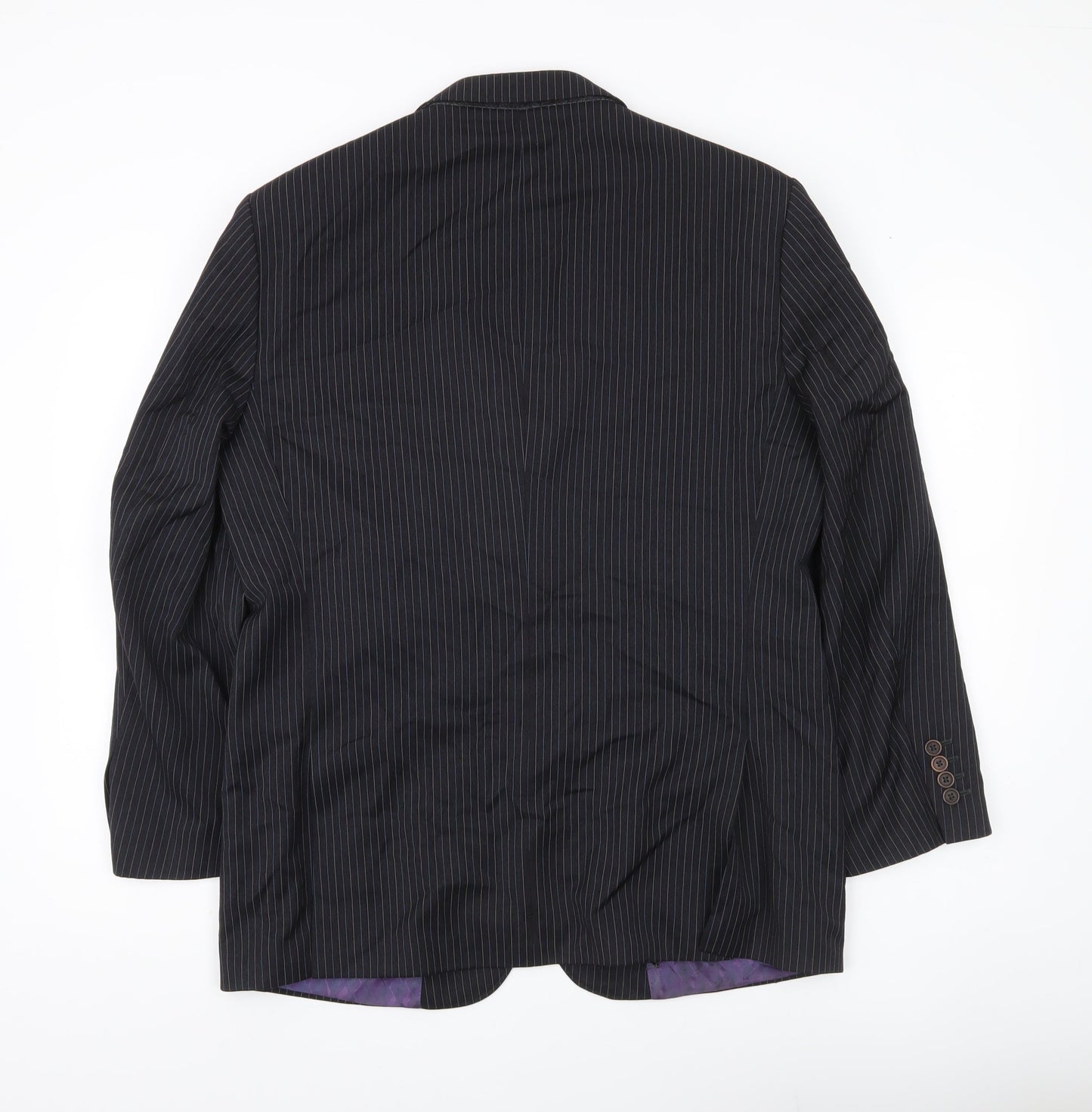 Ted Baker Endurance Men Black Pinstripe Wool Jacket 40S
