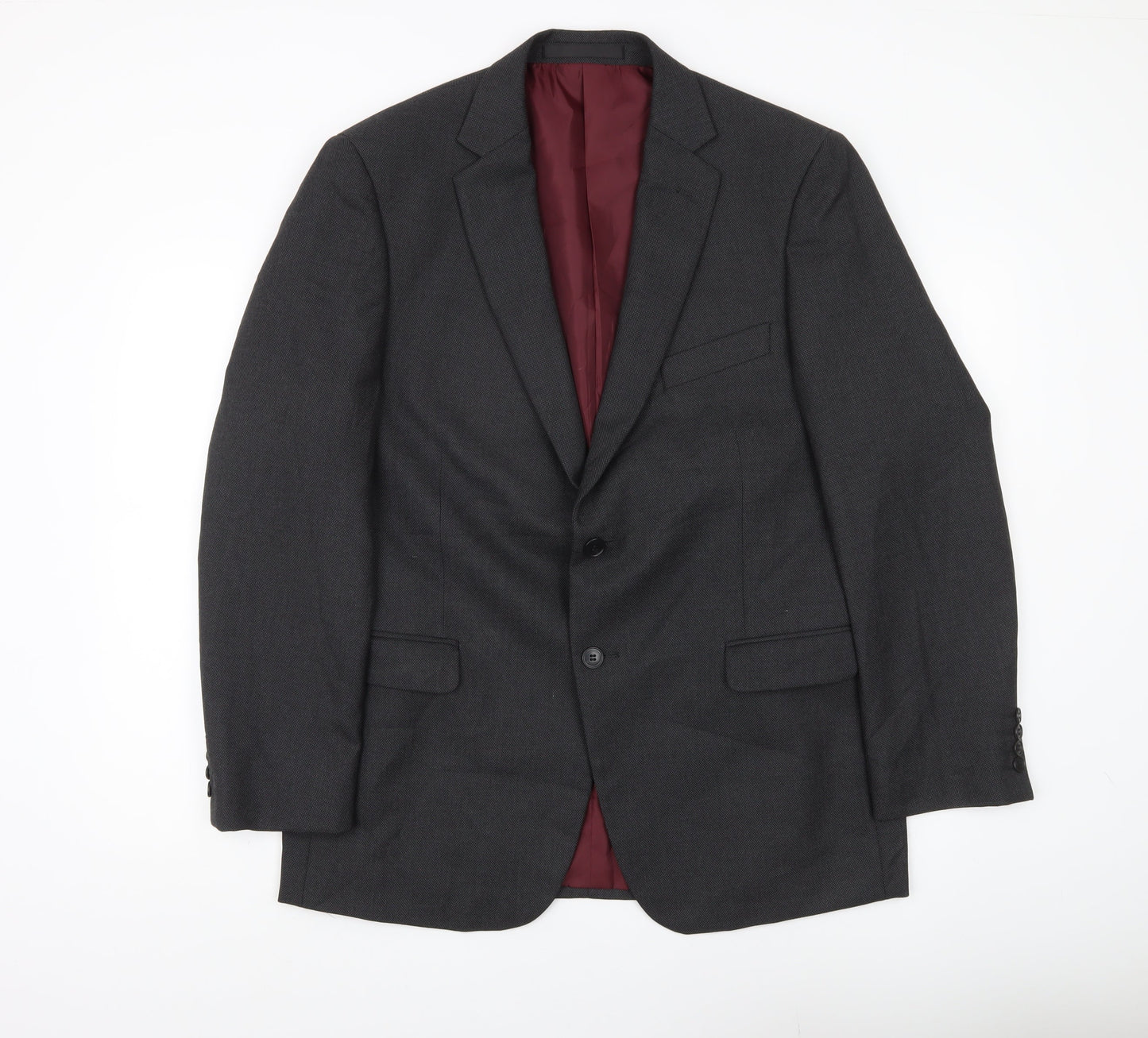 Marks and Spencer Men's Grey 42 Chest Regular Fit Blazer Jacket
