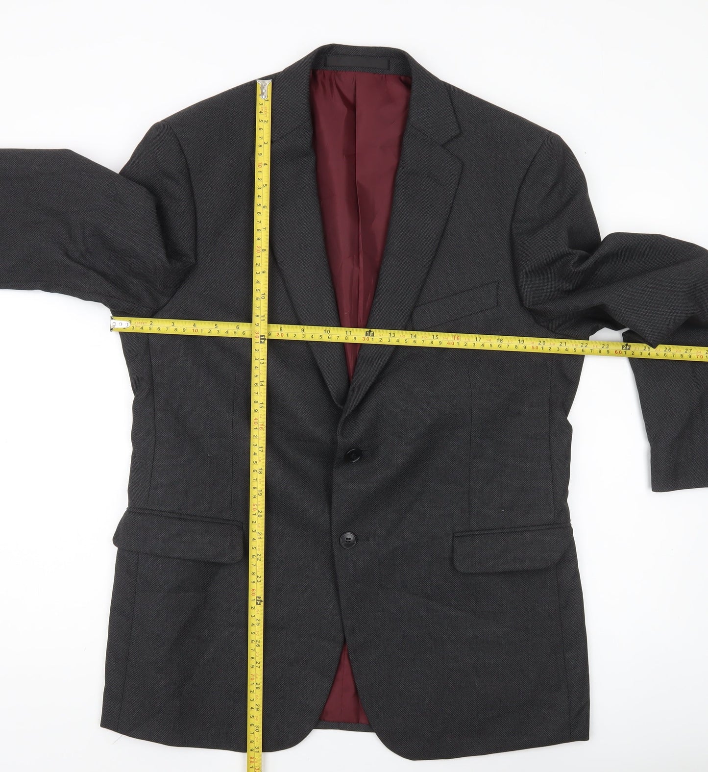 Marks and Spencer Men's Grey 42 Chest Regular Fit Blazer Jacket