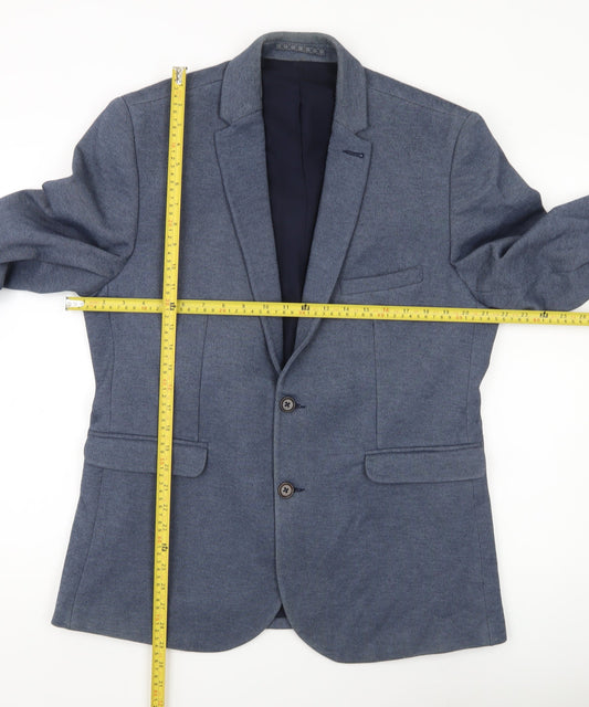 Burton Menswear Men’s Blue Blazer Jacket L 41-44” Chest Notch Lapel