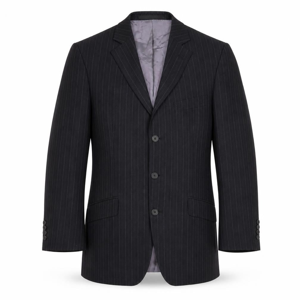 Marks and Spencer Men’s Grey Pinstripe Wool Blazer Jacket 38S