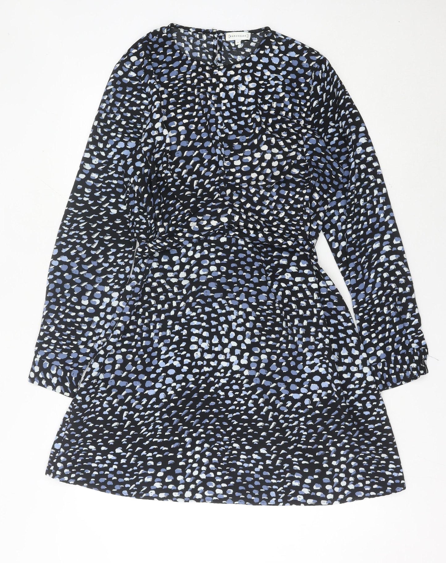Warehouse Womens Multicoloured Animal Print A-Line Dress UK 14