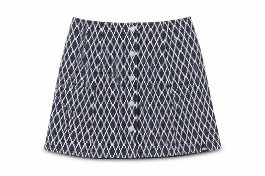 Superdry Women’s Blue Geometric A-Line Short Skirt Size M