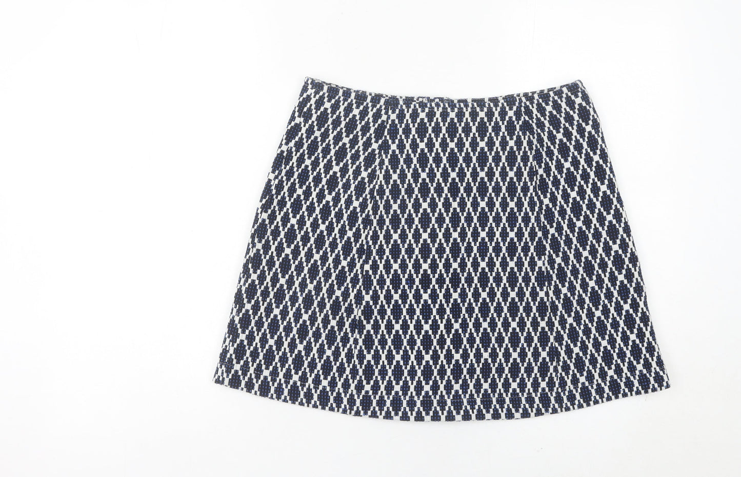 Superdry Women’s Blue Geometric A-Line Short Skirt Size M