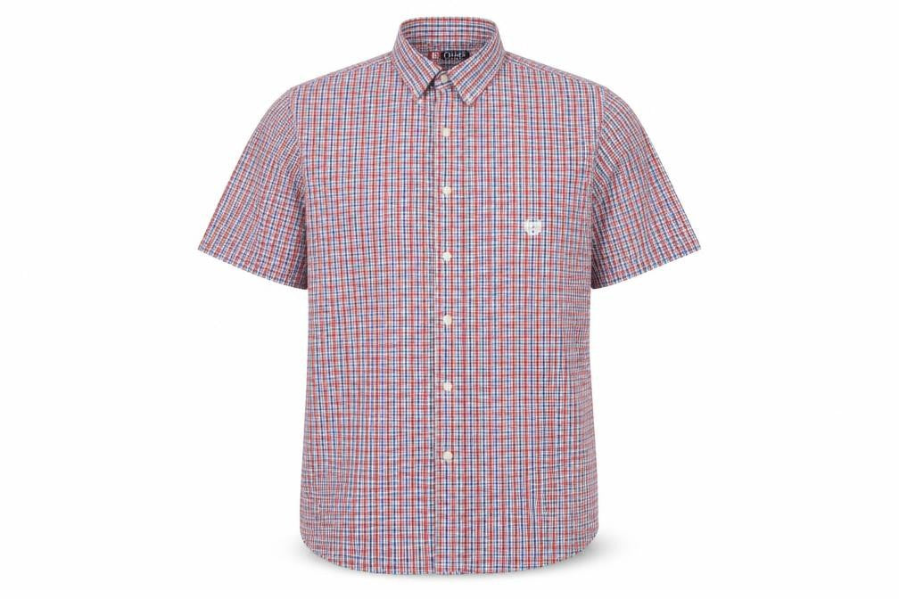 Chaps Men's Multicoloured Check Cotton Short Sleeve Shirt M