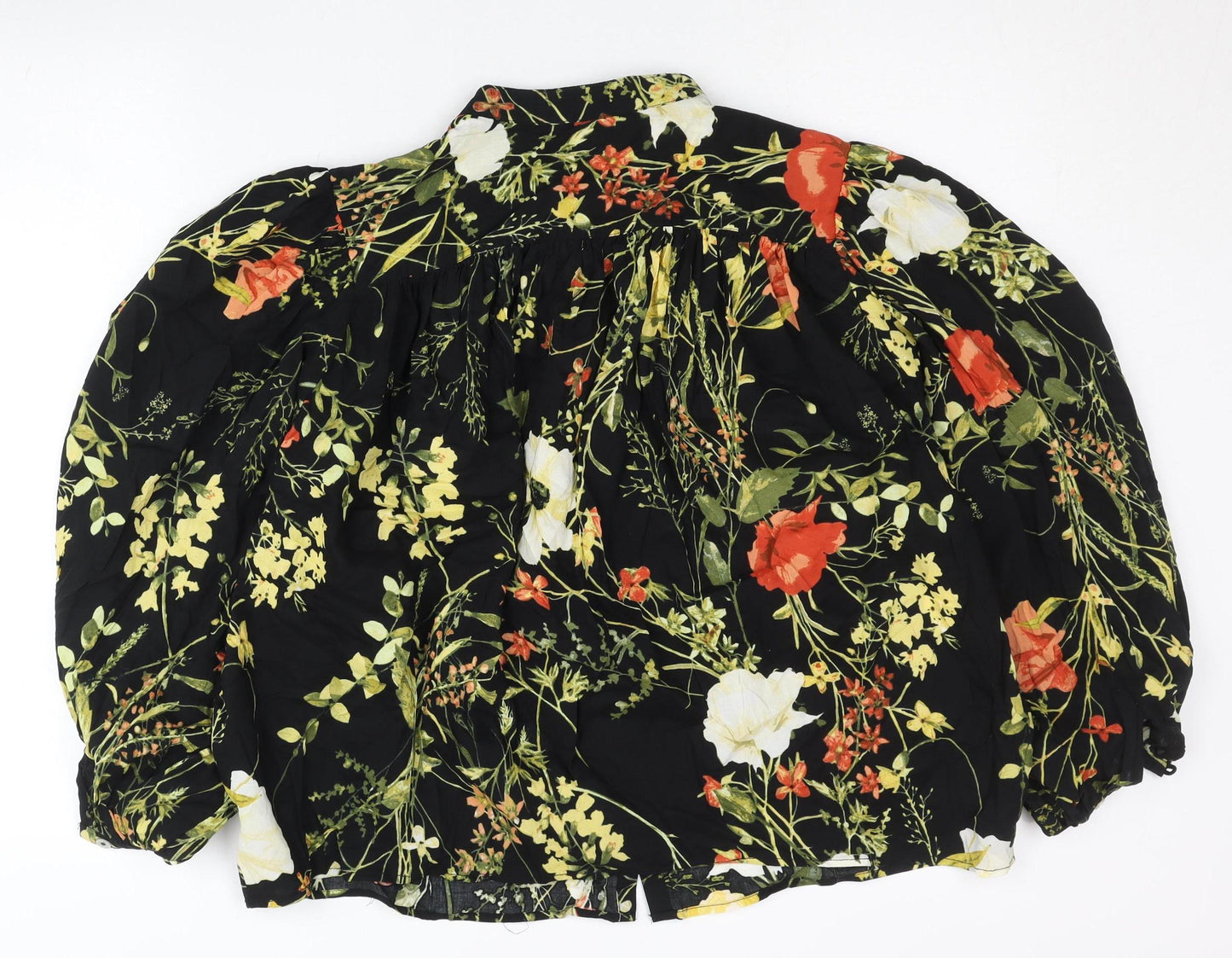 H&M Womens Multicoloured Floral Blouse Long Sleeve Tunic S