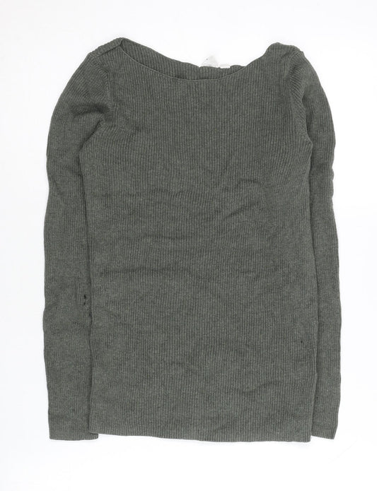 GAP Women’s Grey Boat Neck Pullover Jumper XS Long Sleeve