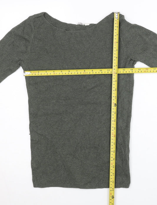 GAP Women’s Grey Boat Neck Pullover Jumper XS Long Sleeve