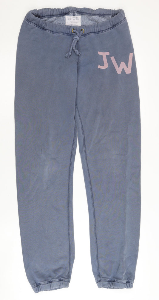 Jack Wills Women’s Blue Size 8 Sweatpants Jogger Trousers Cotton