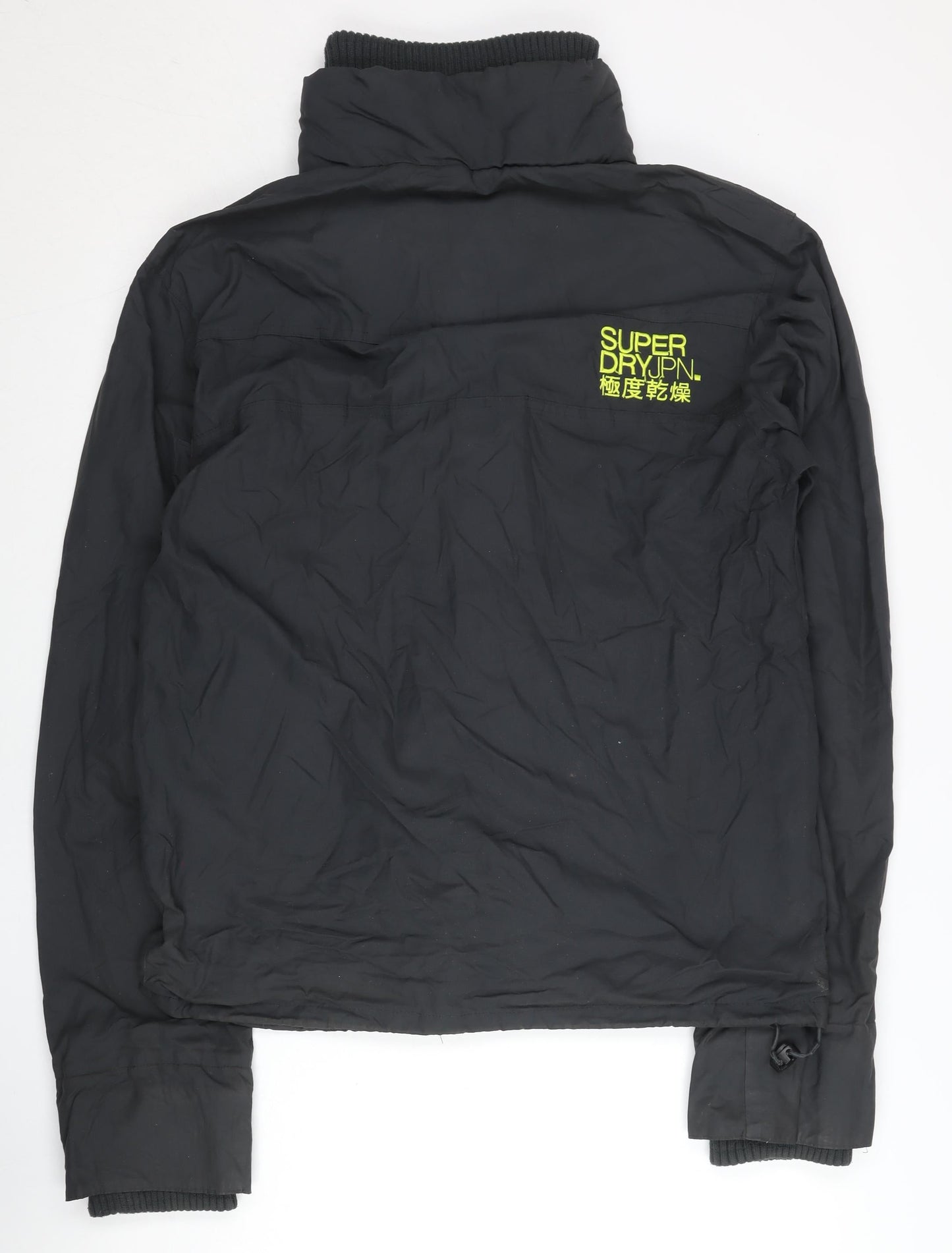 Superdry Men’s Black L Nylon Full Zip Casual Jacket Lined Logo