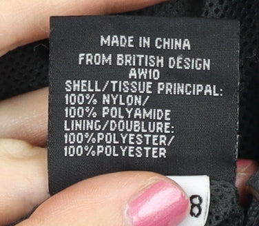 Superdry Men’s Black L Nylon Full Zip Casual Jacket Lined Logo