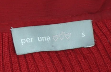 Marks and Spencer Women’s Red Long Sleeve Cardigan Size S