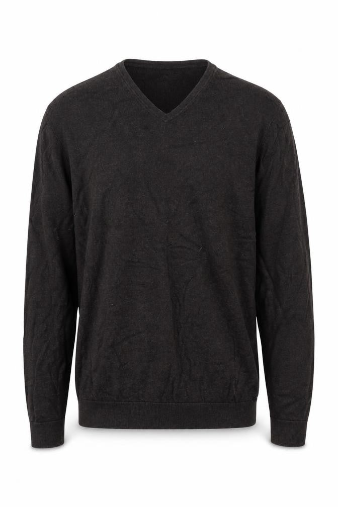 Next Men’s Brown V-Neck Cotton Nylon Jumper Size L Regular Fit