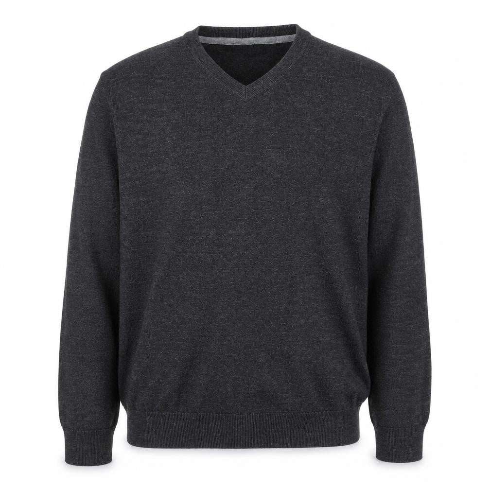 Debenhams Men’s Grey V-Neck Acrylic Knit Jumper Size L