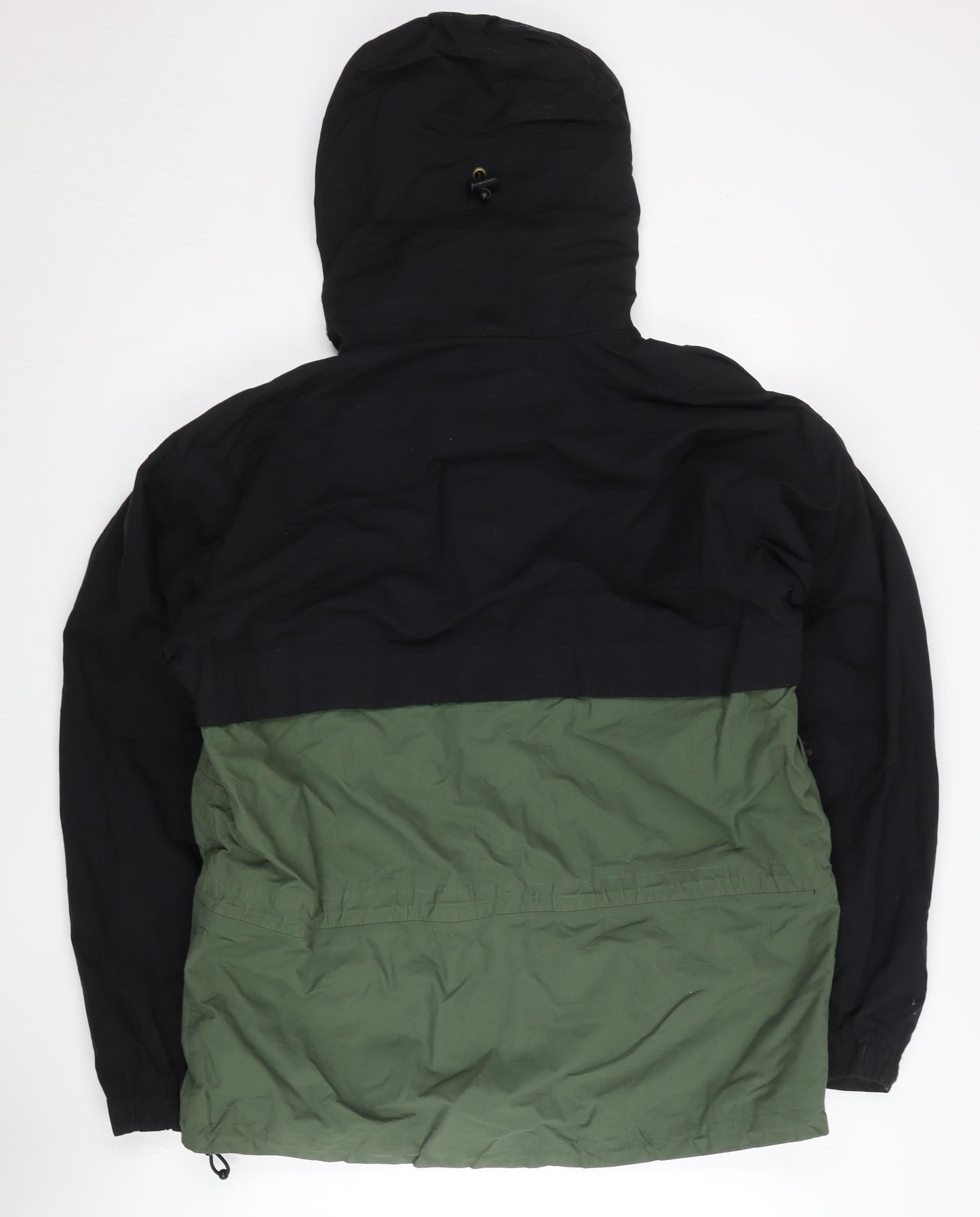 Timberland Mens Green Black Nylon Parka Jacket M Weathergear Hooded