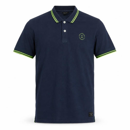 Jack & Jones Men’s Navy Blue Polo Shirt Size L Cotton Blend