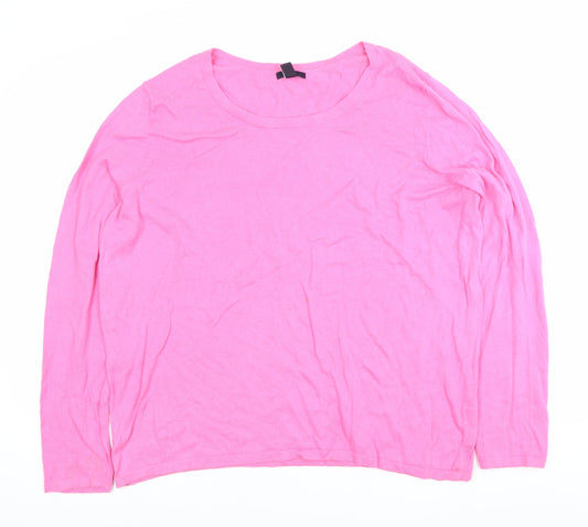 Gap Women’s Pink Cotton Pullover Jumper XL Long Sleeve Casual