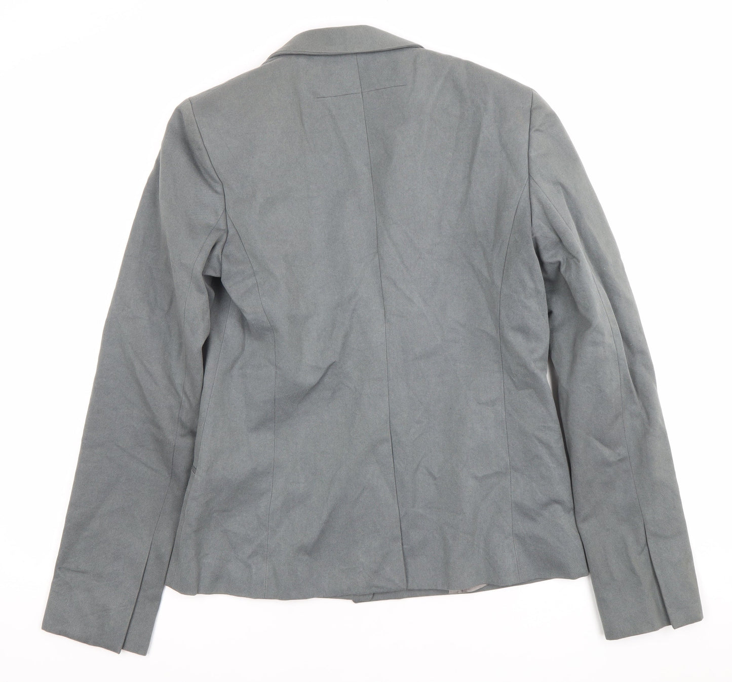 Calvin Klein Women’s Grey Wool Blazer Size 10 Tailored Work Jacket