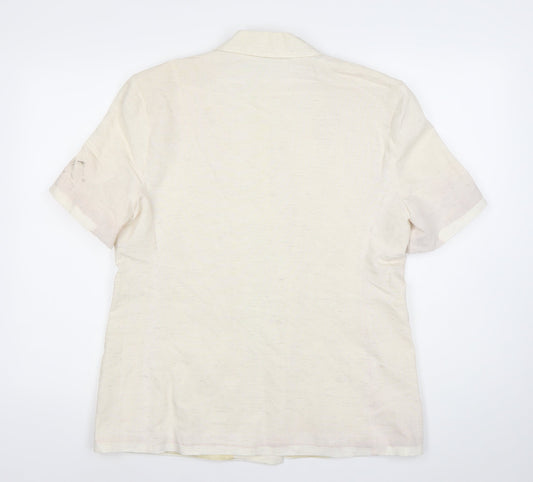 Simply French Women’s Ivory Double-Breasted Blazer UK 16