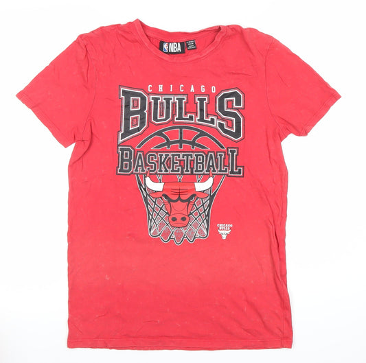 NBA Chicago Bulls Boys Red T-Shirt 11-12 Years Basketball Graphic Tee