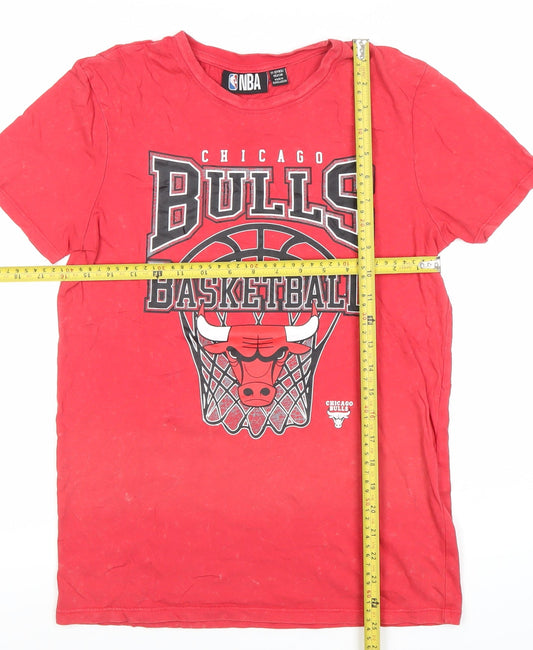 NBA Chicago Bulls Boys Red T-Shirt 11-12 Years Basketball Graphic Tee