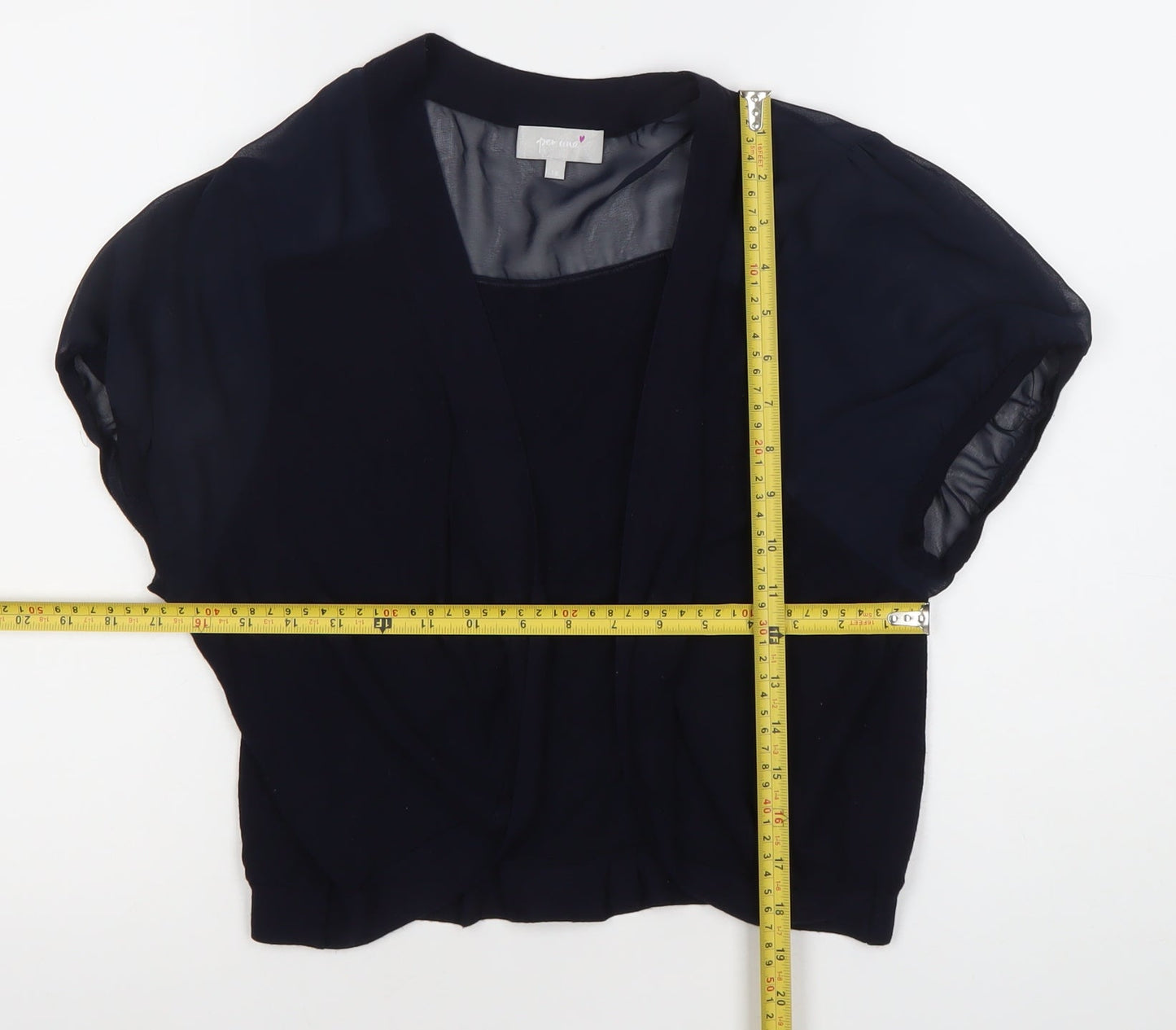 Marks and Spencer Women’s Black Size 18 Cropped Blouse with Kimono Sleeves