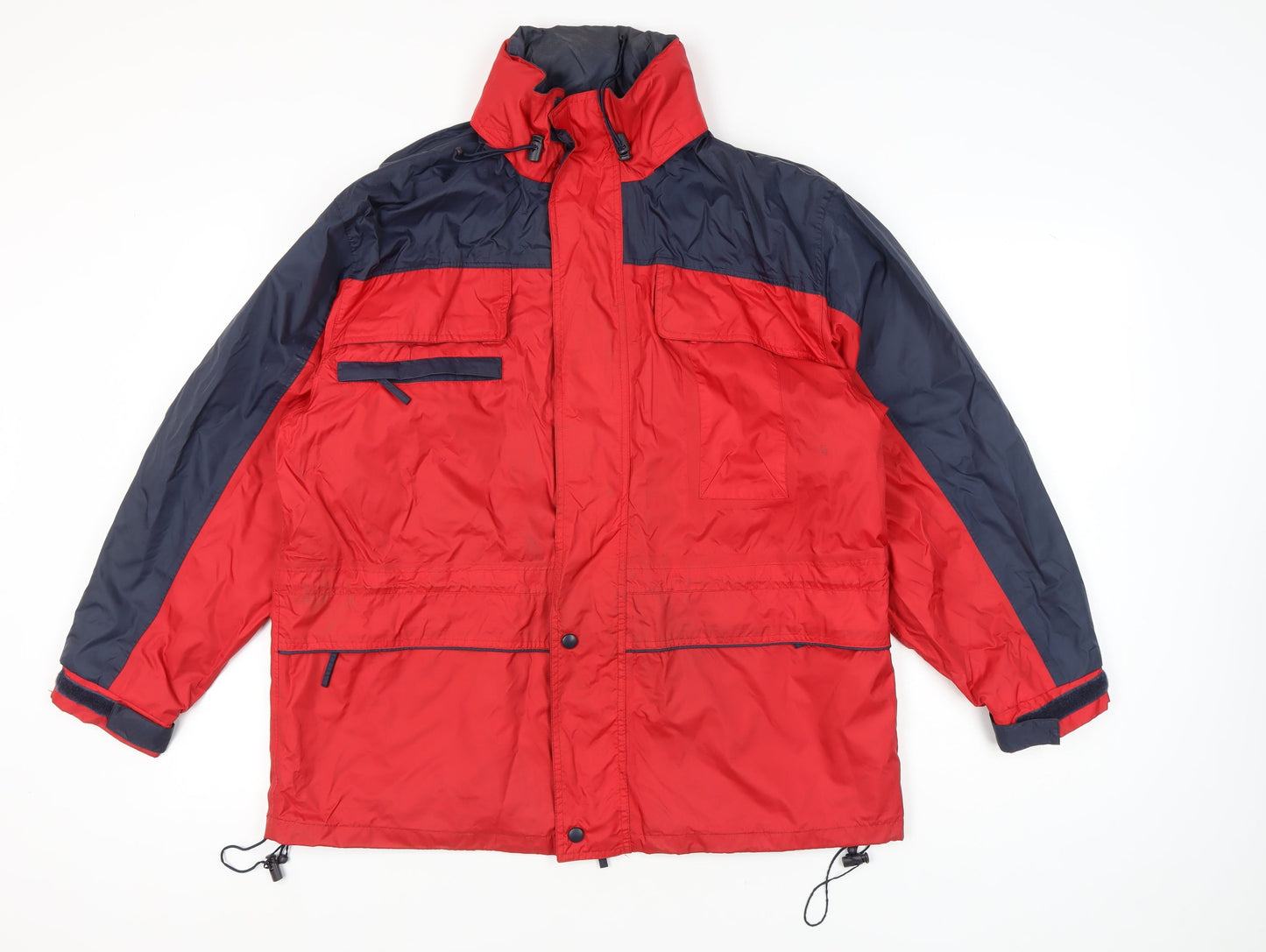 Gianfranco Ferre Outdoor Men’s Red Blue Parka Jacket Size L Waterproof