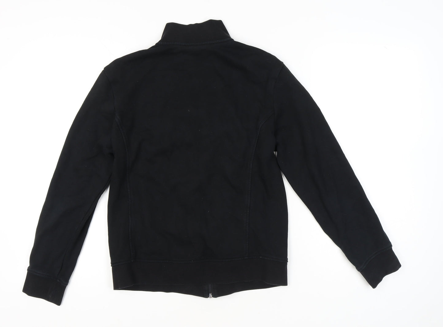 Lacoste Sport Women Black Full Zip Sweatshirt L Cotton Blend