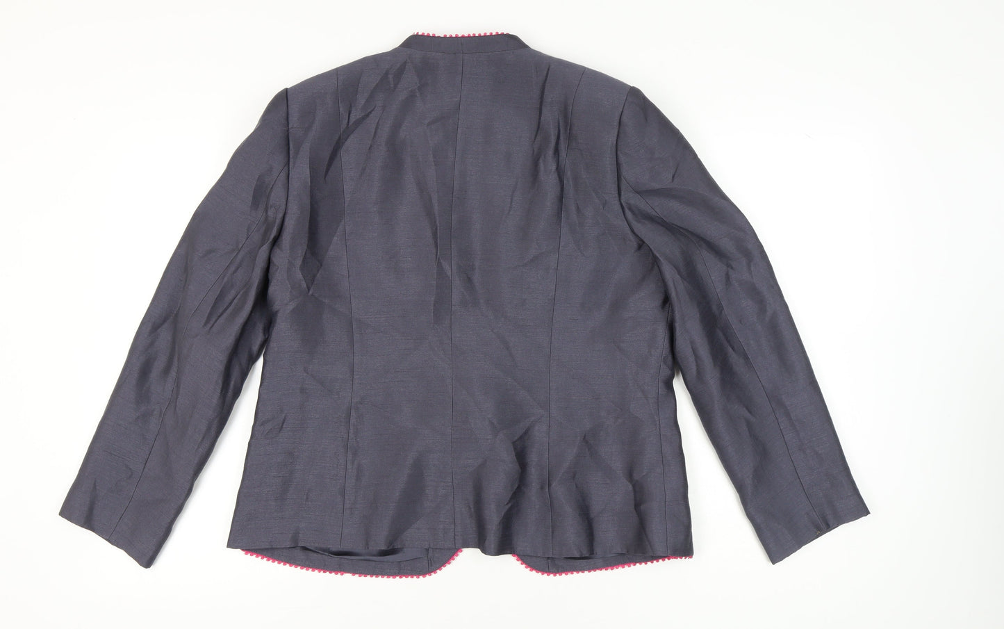 Jacques Vert Womens Grey Suit Jacket UK 16 Shawl Collar Tailored