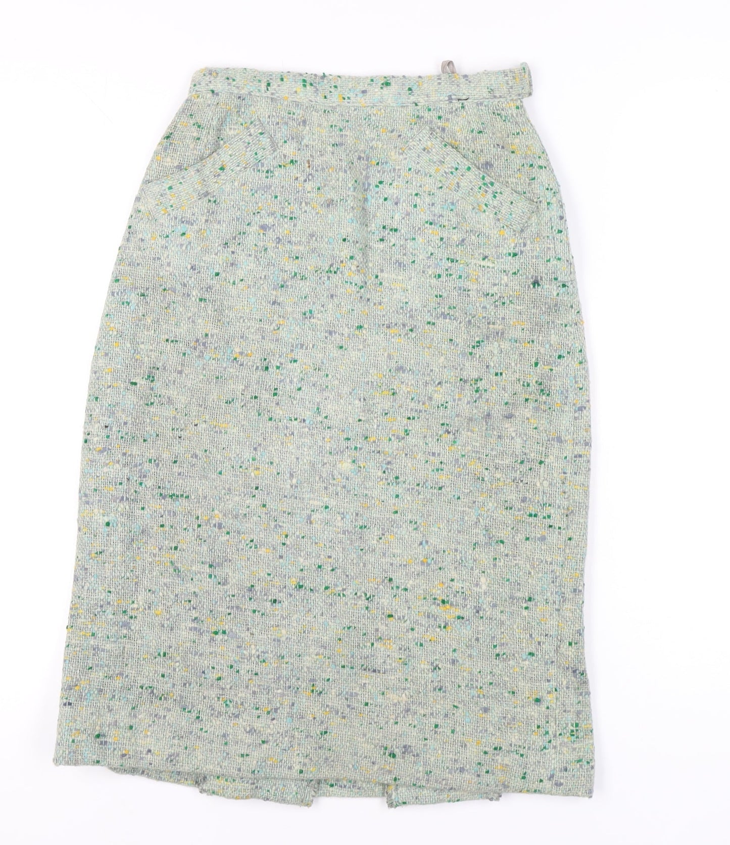 Mornessa Womens Multicoloured Wool Tweed Pencil Skirt Size 6