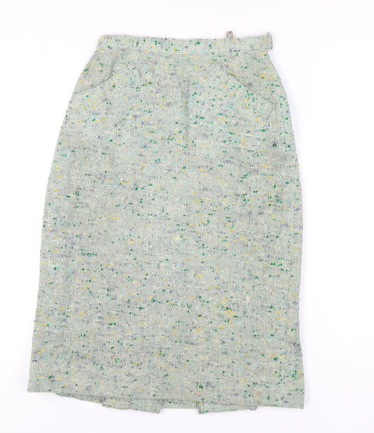 Mornessa Womens Multicoloured Wool Tweed Pencil Skirt Size 6