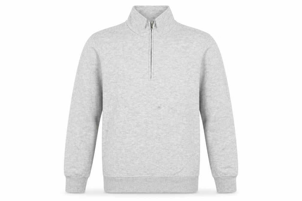 MNG Men’s Grey 1/4 Zip High Neck Sweatshirt Size S Regular Fit