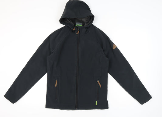 Kathmandu Men's Black Softshell Hooded Jacket S Outdoor Hiking