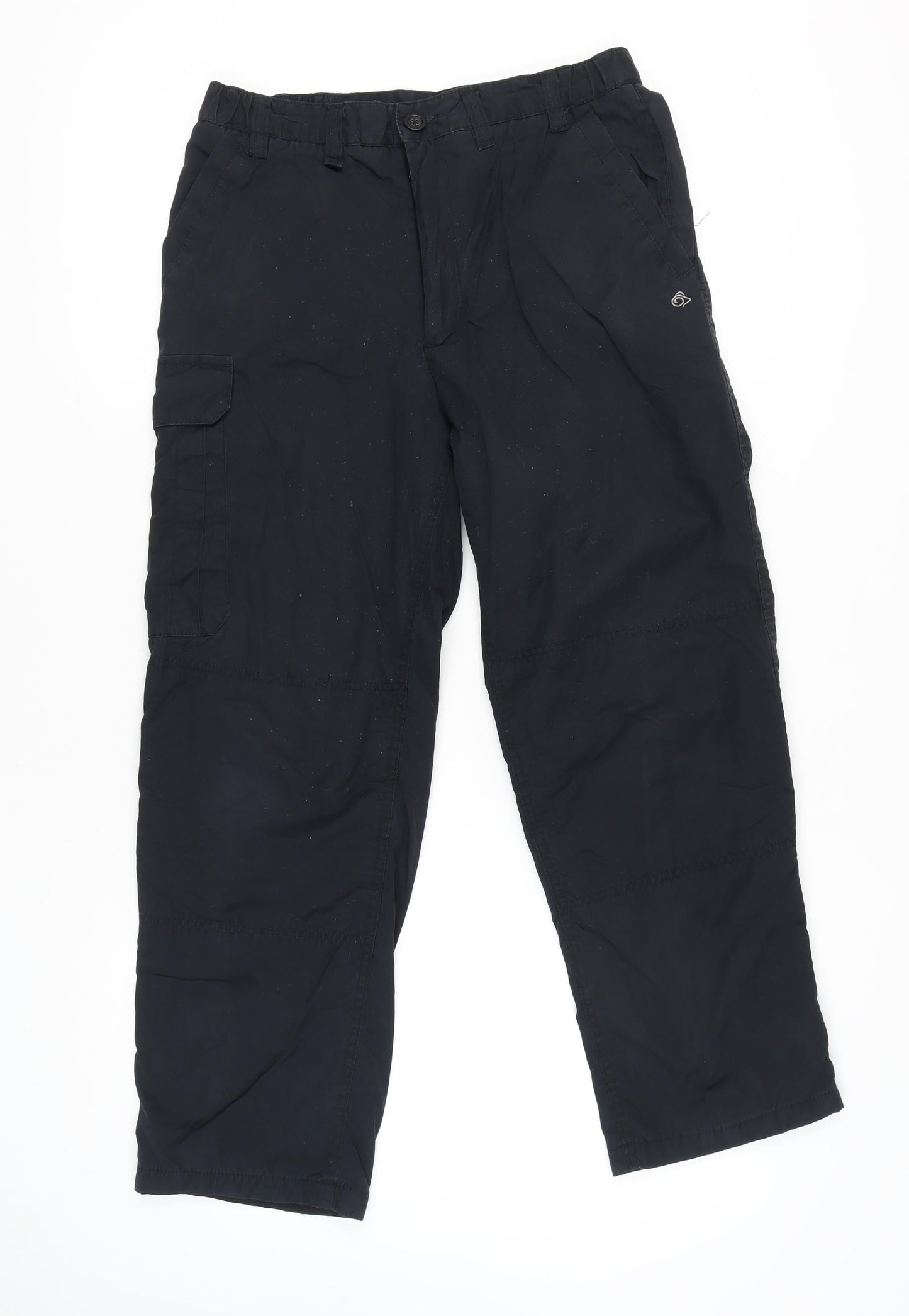 Craghoppers Mens Black Cargo Trousers S 30in Waist Travel Workwear