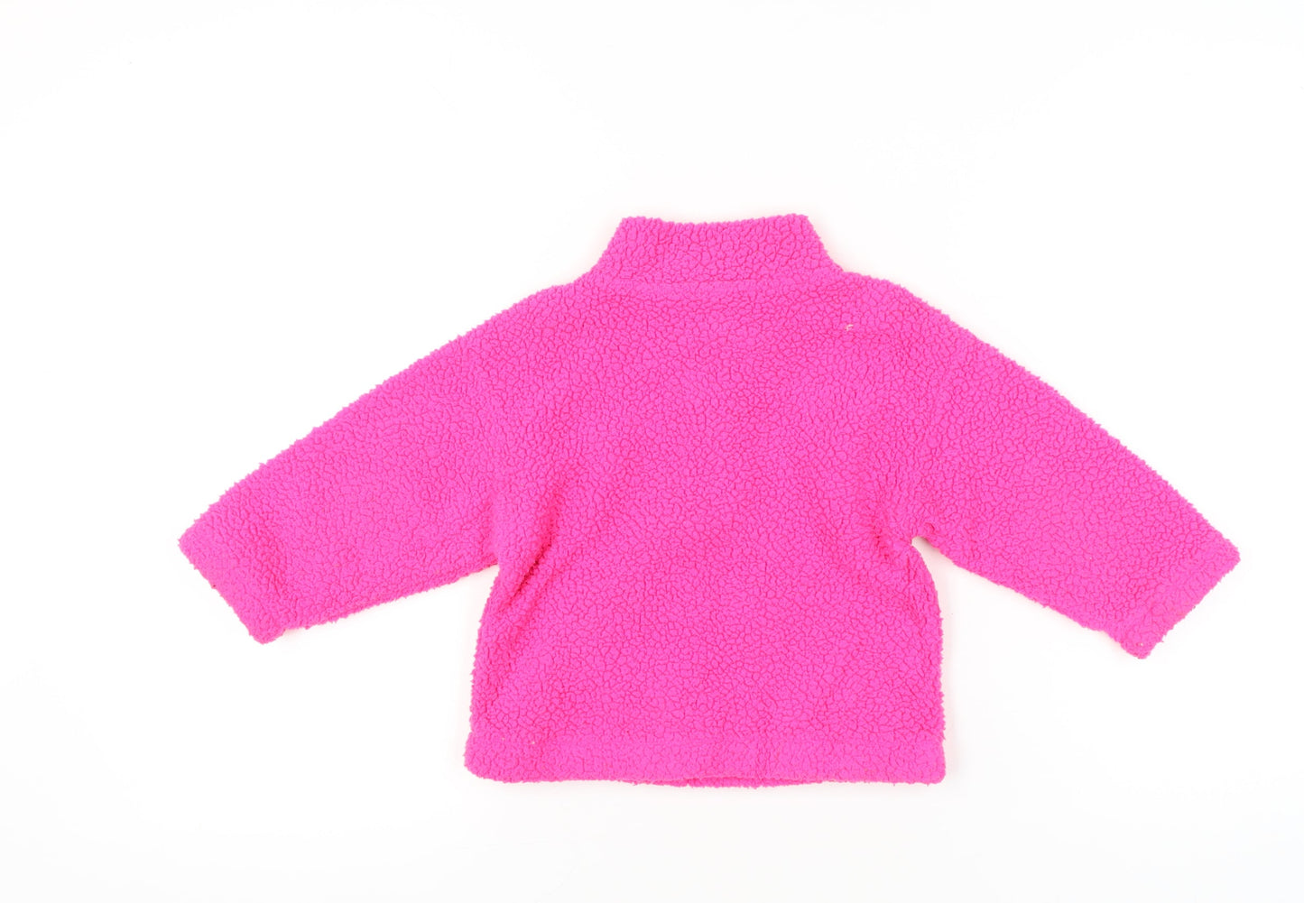 GAP Girls Pink Fleece Sweatshirt 3 Years Pullover 1/4 Zip