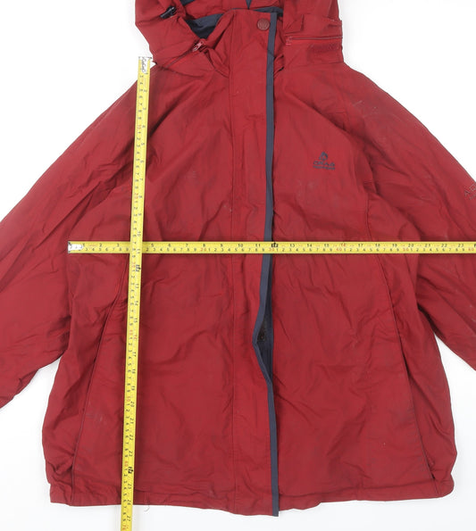 Craghoppers Women’s Red Waterproof Rain Jacket UK 18 Hooded Outdoor Coat