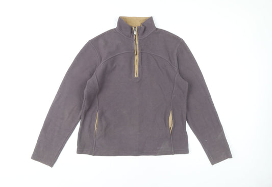 Jack & Jones Originals Womens Purple 1/2 Zip Sweatshirt Size M