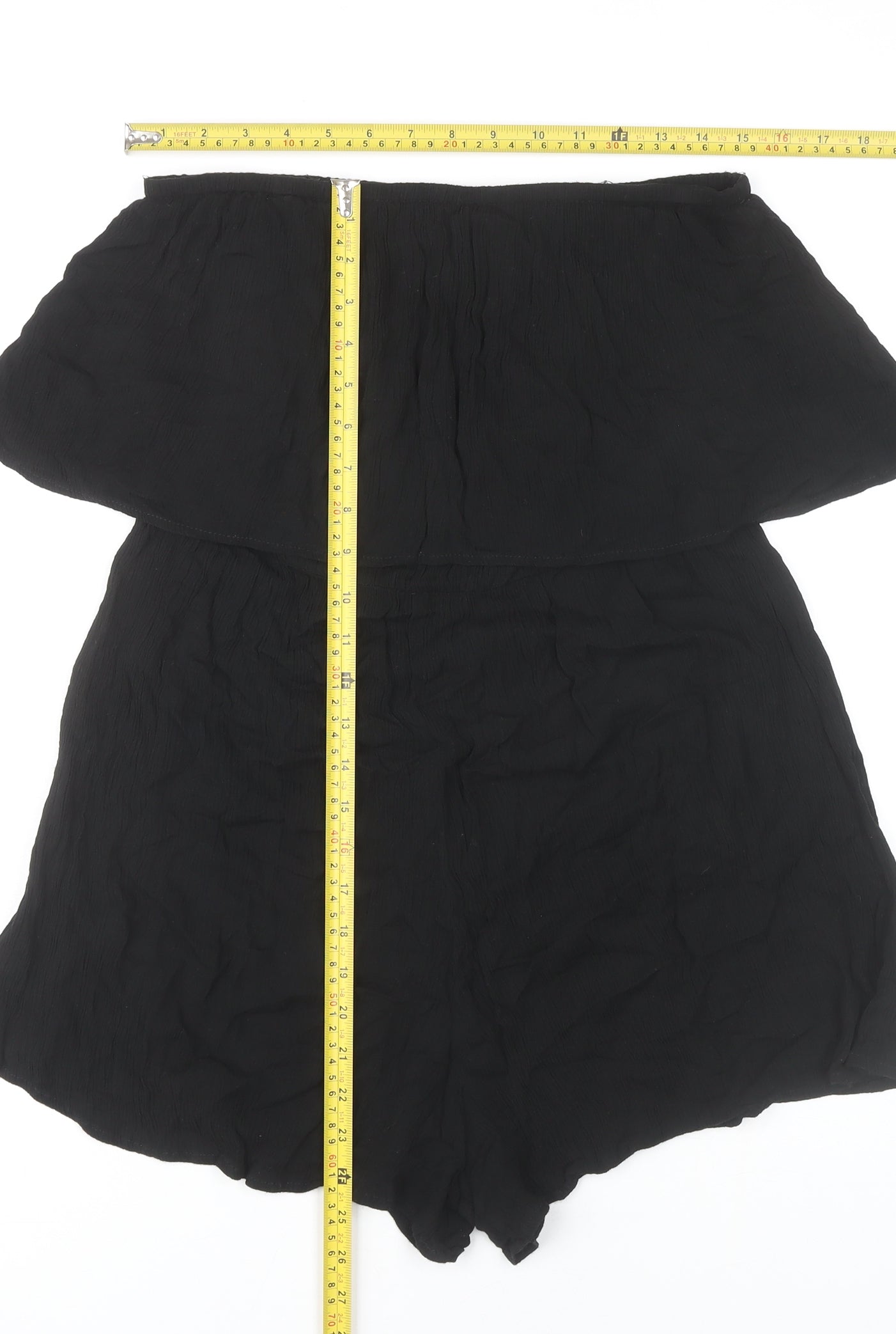 ASOS Women’s Black Strapless Sleeveless Playsuit Size 12