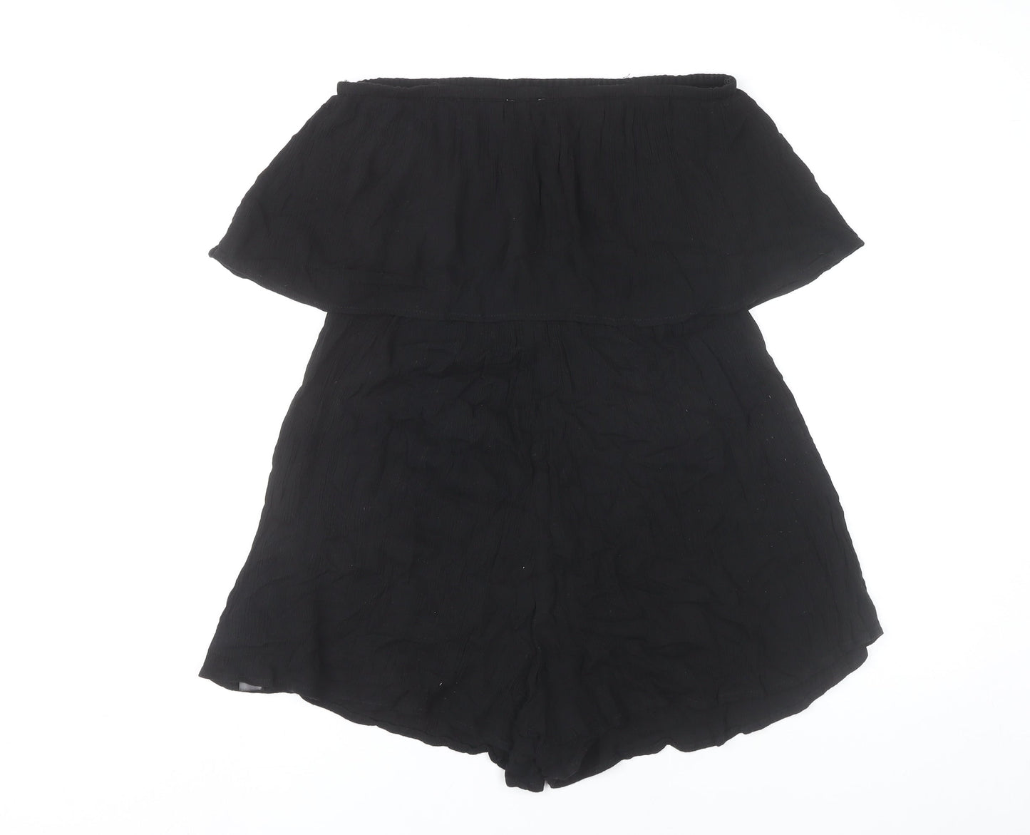 ASOS Women’s Black Strapless Sleeveless Playsuit Size 12