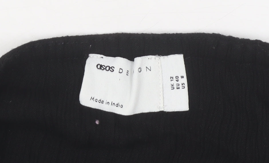 ASOS Women’s Black Strapless Sleeveless Playsuit Size 12