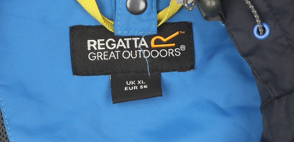 Regatta Men’s Blue XL Waterproof Hooded Rain Jacket Coat