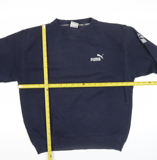 Puma Boys Blue Crew Neck Logo Pullover Sweatshirt LB 11-12 Years